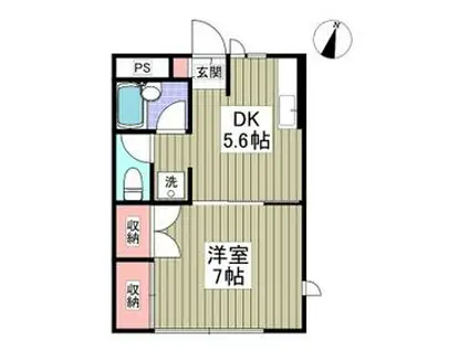 スクエア・アイA棟(1K/1階)の間取り写真