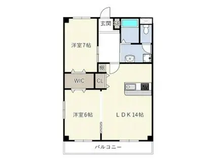 シェソワ東山(2LDK/4階)の間取り写真