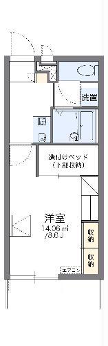 レオパレス柿の木(1K/2階)の間取り写真