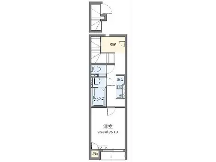 レオネクストオカムラハイツ3(1K/2階)の間取り写真