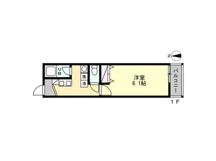 マ・ピエス西生田(1K/1階)の間取り写真