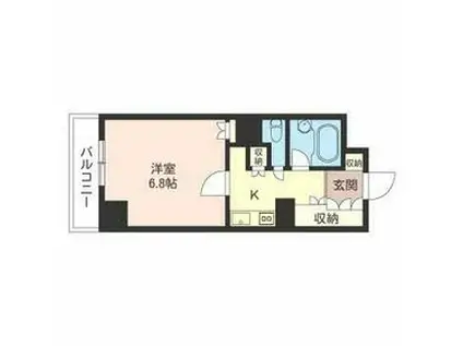 LASANTE川崎(1K/12階)の間取り写真