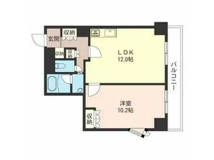 LASANTE川崎(1LDK/13階)の間取り写真