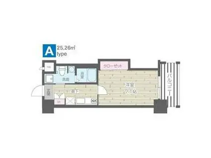 HF四条河原町レジデンス(1K/9階)の間取り写真