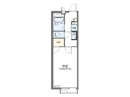 レオパレスフィールド中根(1K/2階)の間取り写真