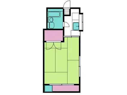 西町ハイツ(1K/2階)の間取り写真