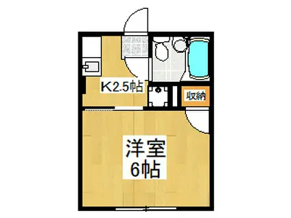 シティハイム尾﨑(1K/2階)の間取り写真