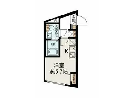 MEGURO EDGE (ワンルーム/5階)の間取り写真