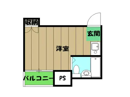 大横町ニュー田口ビル(ワンルーム/4階)の間取り写真