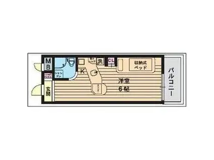 ラ・パルフェ・ド・プレオ(1K/1階)の間取り写真