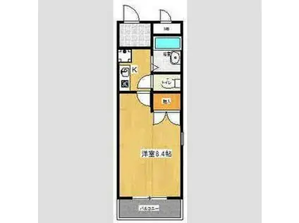 あさけハイツ(1K/1階)の間取り写真