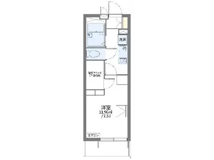 レオパレスNAORAI(1K/1階)の間取り写真