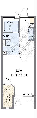 ミランダラギ Ⅲ(1K/2階)の間取り写真