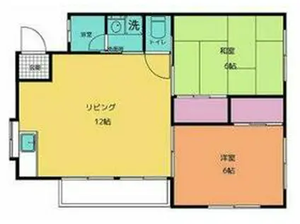 メゾンフジ(2LDK/2階)の間取り写真