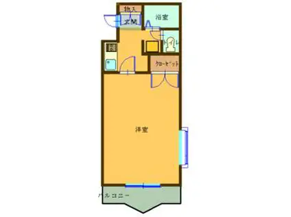 コナビック上西(1K/1階)の間取り写真