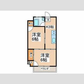 高橋マンションB棟(2K/3階)の間取り写真