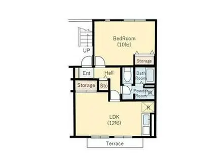 グリーンビレッジ(1LDK/2階)の間取り写真