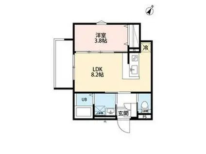 ROBOT HOME 東所沢Ⅳ(1LDK/1階)の間取り写真