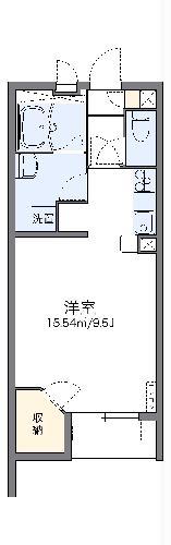 レオネクスト清見台東(1K/1階)の間取り写真