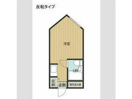 新茂原グリーンパレス(ワンルーム/4階)の間取り写真