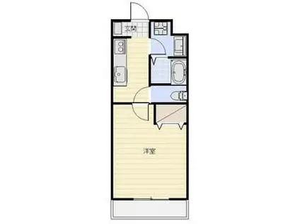 AKOYA・PERLEーSUN(1K/3階)の間取り写真