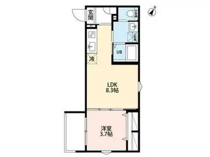 ROBOT HOME 東所沢Ⅴ(1LDK/3階)の間取り写真