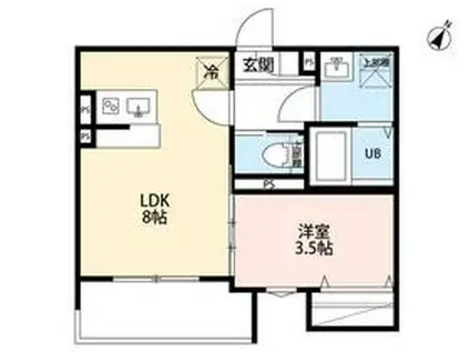 ROBOT HOME 東所沢Ⅴ(1LDK/1階)の間取り写真