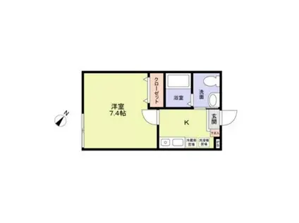 ルミエール常盤台A棟(1K/1階)の間取り写真