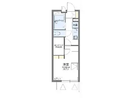 レオパレス小本本町(1K/2階)の間取り写真