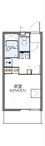 レオパレス天大南(1K/1階)の間取り写真