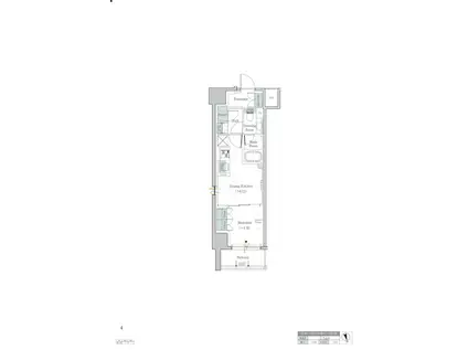 ワンルーフレジデンス中野(1DK/8階)の間取り写真