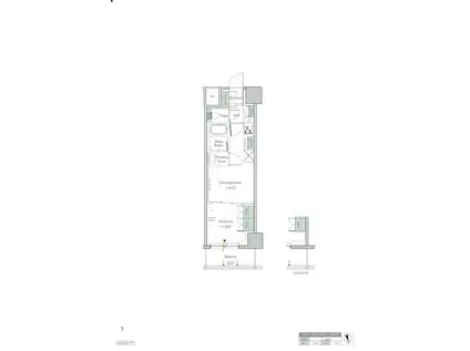 ワンルーフレジデンス中野(1DK/8階)の間取り写真