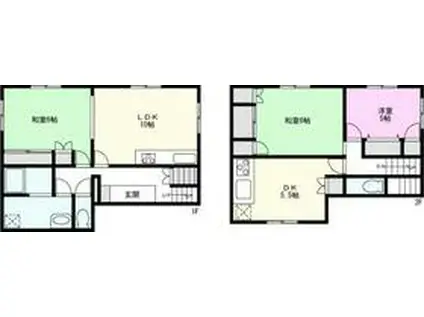 埼玉高速鉄道 川口元郷駅 徒歩14分 2階建 築36年(3LDK)の間取り写真