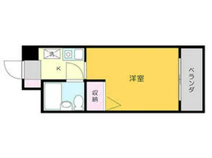 ロザール東千葉(1K/6階)の間取り写真