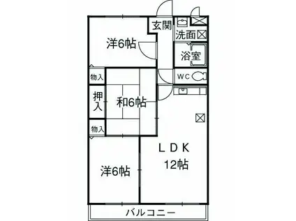 リバーリッジ町田(3LDK/4階)の間取り写真