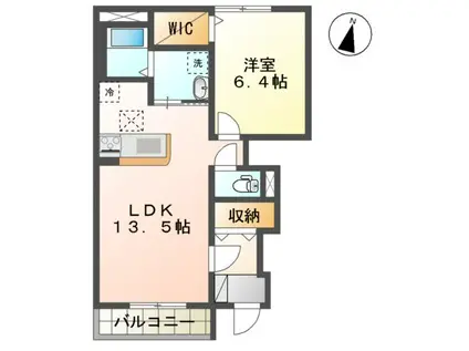スターブル(1LDK/1階)の間取り写真