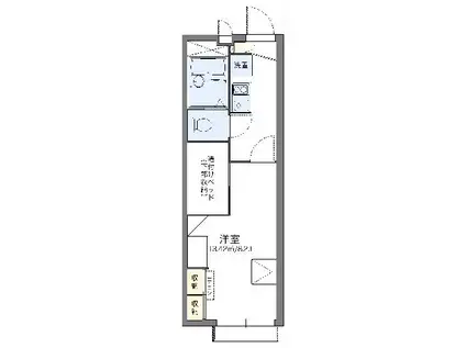 レオパレスMIYO(1K/2階)の間取り写真