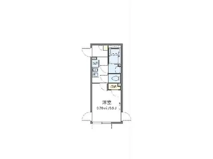 レオネクストルミネスⅠ(1K/1階)の間取り写真