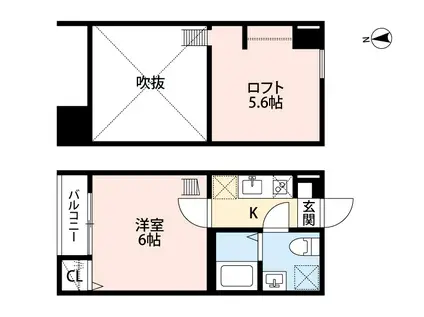 エクセラン西八王子(ワンルーム/3階)の間取り写真