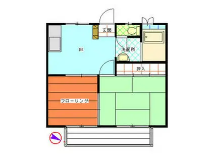 グリーンハイツ神大寺2(2DK/3階)の間取り写真