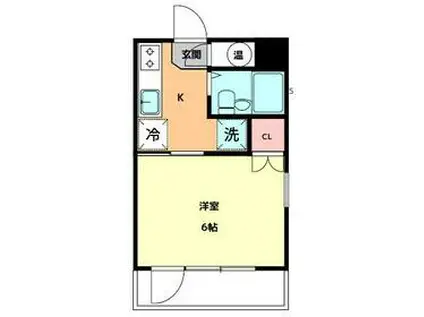 サンヒルズ橋本(1K/2階)の間取り写真