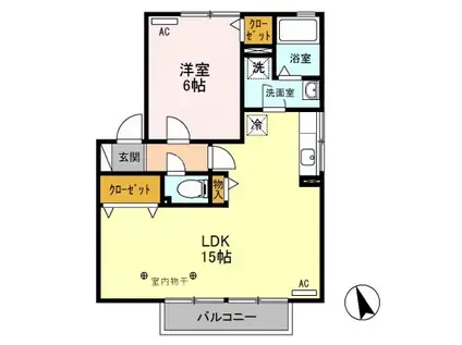 エピナールB・C(1LDK/2階)の間取り写真