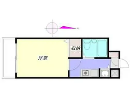 アメニティ・93(1K/5階)の間取り写真