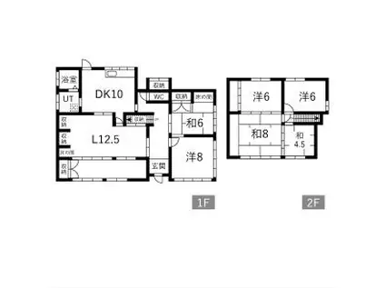 東海道本線 岐阜駅 バス乗車時間：26分 松籟団地バス停で下車 徒歩2分 2階建 築50年(6LDK)の間取り写真