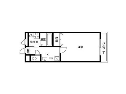 アンプルールクラージュ森脇(1K/2階)の間取り写真