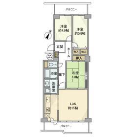 マンハイム桃山台(3LDK/5階)の間取り写真
