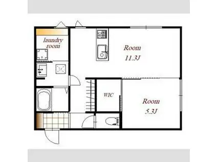 ATLAS(1LDK/2階)の間取り写真