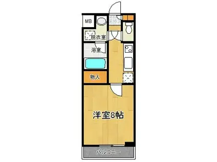 クオリア文京(1K/1階)の間取り写真