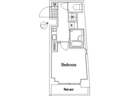 スカイコート文京白山第2(1K/3階)の間取り写真