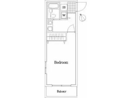 新丸子ダイカンプラザCITYⅡ(1K/3階)の間取り写真